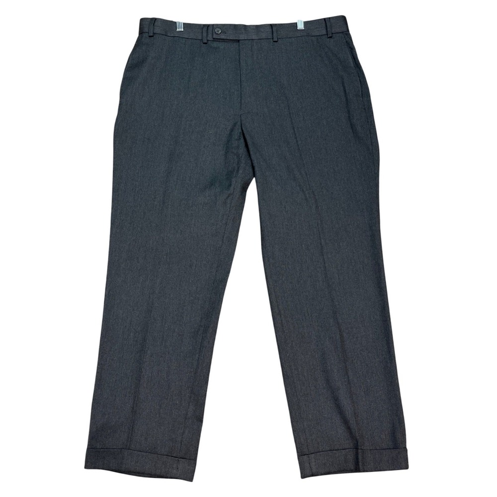 Lauren Ralph Lauren Dress Pants Mens 40x32 Charcoal Gray Flat Front Straight Leg